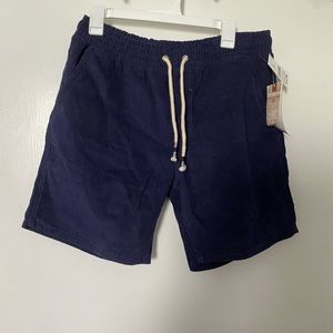 New navy blue corduroy shorts